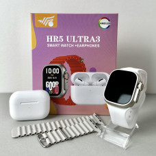 Комплект HR5 Ultra 3 - Watch Ultra / Air Pro 2 / 2 ремінця (Білий)