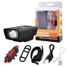 Велофонарь 1803-1 XPE + STOP-5LED (red) с аккумулятором