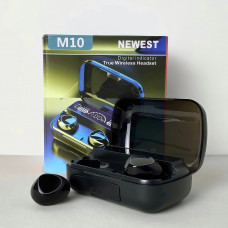 Беспроводные наушники M10 series, Digital Indicator, Smart Case (Черные)