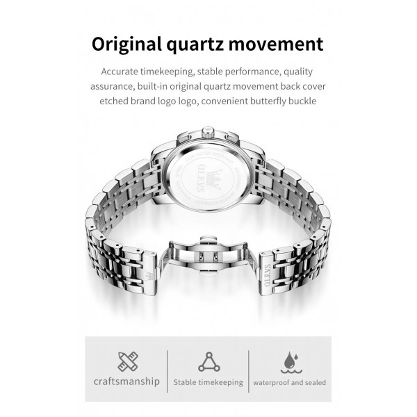 Часы наручные Olevs 3655 White Natural