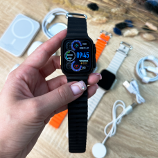 Комплект Ultrа Pro 6в1 - Watch Ultra 8 / Air Pro 2 / Battary Pack / MagSafe / 20W Type-С / Кабель 3х / Ремешок (Черный)