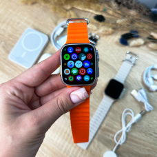 Комплект Ultrа Pro 6в1 - Watch Ultra 8 / Air Pro 2 / Battary Pack / MagSafe / 20W Type-С / Кабель 3х / Ремешок (Оранжевый)