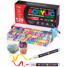 Акрилові маркери GuangNa Brush GN-8101 з м’яким пензликом 120 шт.