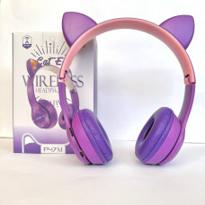 Беспроводные наушники Cat Ear RGB P47M (Фиолетовый)