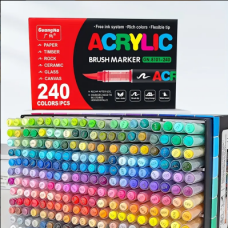 Акрилові маркери GuangNa Brush GN-8101 з м’яким пензликом 240 шт.