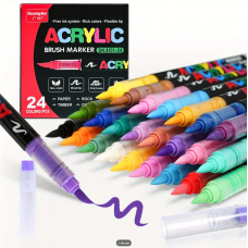 Акрилові маркери GuangNa Brush GN-8101 з м’яким пензликом 24 шт.