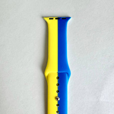 Силіконовий ремінець Watch 38/40 (Жовто-блакитний)