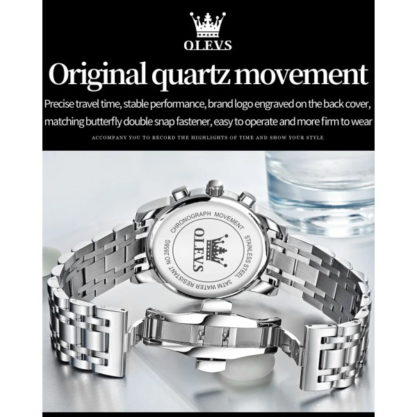 Часы наручные Olevs 2858 White Natural