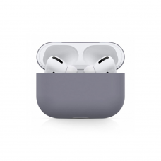 Силіконовий чохол для навушників pods PRO (Темно-бузковий)