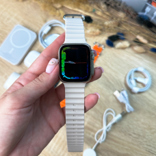 Комплект Ultrа Pro 6в1 - Watch Ultra 8 / Air Pro 2 / Battary Pack / MagSafe / 20W Type-С / Кабель 3х / Ремешок (Белый)