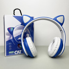 Беспроводные наушники Cat Ear RGB STN-28 (Синий)