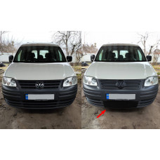 Зимняя накладка на решетку (нижняя) глянцевая для Volkswagen Caddy 2004-2010 гг