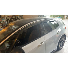 Ветровики с хромированным молдингом Niken Luxury (4 шт) для Volkswagen ID.3 2019- гг