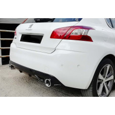 Задний диффузор DPT (HB, Черный Глянец) для Peugeot 308 2014-2021 гг