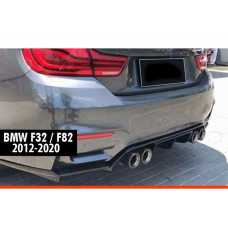 Задний диффузор DPT V-4 (для M-4 Vorstainer, Черный Глянец) для BMW 4 серия F-32 2012-2020 гг