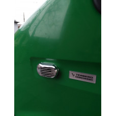 Решітка на повторювач Овал (2 шт, ABS) для Opel Movano 2004-2010 рр