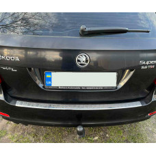 Накладка на задний бампер Carmos V1 (SW, нерж) для Skoda Superb 2009-2015 гг