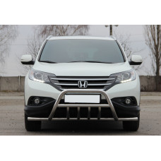Передняя защита WT003-ST-V1 (нержавейка) для Honda CRV 2012-2016 гг
