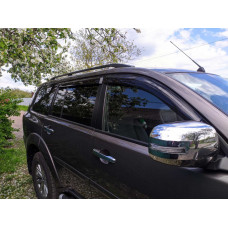 Ветровики на окна (4 шт, HIC) для Mitsubishi Pajero Sport 2008-2015 гг