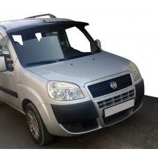 Козырек на лобовое стекло (черный глянец, 5мм) для Fiat Doblo I 2001-2005 гг
