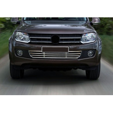 Решетка бампера нержавейка для Volkswagen Amarok 2010-2022 гг