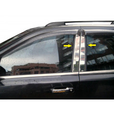 Накладки на дверные стойки из нержавеющей стали (6 шт) для Mitsubishi L200 2015-2024 гг