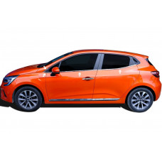 Нижние молдинги окон нержавейка (8 шт) для Renault Clio V 2019- гг