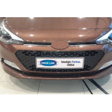 Накладки на решетку 2014-2018 (2 шт, нержавейка) для Hyundai I-20
