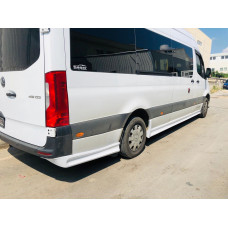Комплект порогов (грунт под покраску) L4 - Extra Long для Mercedes Sprinter W907/W910 2018- гг