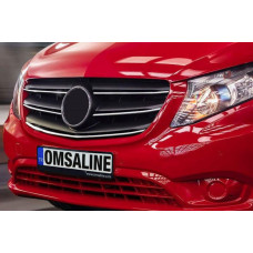 Хром Накладки на Решетку 2020-2025 (5 шт, Нержавейка) OmsaLine - Итальянская Нержавейка для Mercedes Vito/V-class W447 2014- гг