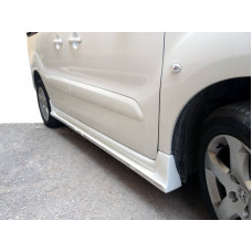 Боковые пороги (грунтованные под покраску) для Peugeot Partner Tepee 2008-2018 гг