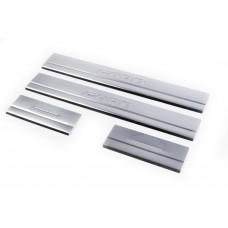 Накладки на пороги Carmos V1 (4 шт, нержавейка) для Ford Kuga 2008-2013 гг