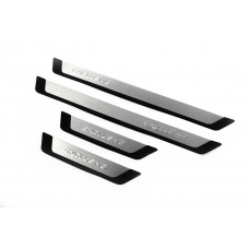 Накладки на пороги Exclusive (4шт) для Ауди A3 2012-2020 гг