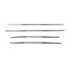 Нижние молдинги окон нержавейка (4 шт) Carmos - Турецкая Нержавеющая Сталь для Renault Duster 2018-2024 гг