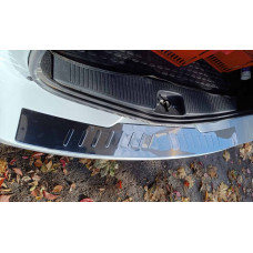 Накладка на задний бампер Carmos нержавейка для Renault Logan MCV 2013-2022 гг