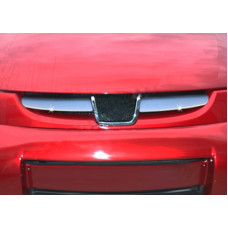 Хром накладки на решетку радиатора 2004-2008 (2 шт., нержавейка) OmsaLine - Итальянская Нержавейка для Peugeot Partner