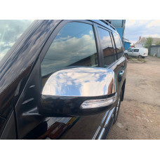 Накладки на Зеркала (2 шт., Нержавейка) OmsaLine - Итальянская Нержавейка для Toyota Land Cruiser Prado 150 2009-2023 гг