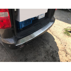 Накладка на задний бампер OmsaLine Нержавейка Короткая/Средняя База для Citroen Jumpy/Dispatch 2017- гг