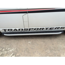 Боковые пороги Fullmond (2 шт., алюминий) Длинная База для Volkswagen T4 Transporter 1990-2003 гг