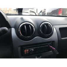 Обведення обдувов салону (4 шт., нерж) для Renault Duster 2008-2017 рр