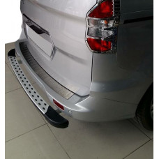 Накладка на задний бампер OmsaLine (матовая, нержавейка) для Ford Courier 2014-2023 гг