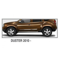 Молдинг дверний (4 шт., нерж.) Carmos - Турецька сталь для Renault Duster 2008-2017 рр
