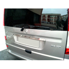 Накладка над номером (1-двер, нерж) Carmos - Турецька сталь для Mercedes Vito W639 2004-2014 рр