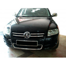 Накладки на решетку радиатора (4 шт, нержавейка) 2008-2010 для Volkswagen Touareg