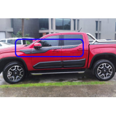 Верхні молдинги дверей (6 шт, ABS) для Volkswagen Amarok 2022- рр