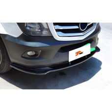 Передний лип-спойлер DPT (Черный Глянец) для Mercedes Sprinter W906 2006-2018 гг