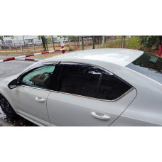 Вітровики з хромованим молдингом LiftBack (4 шт, Niken) для Skoda Octavia III A7 2013-2019 рр