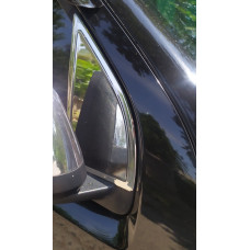 Накладки на ветровики (2 шт., нержавейка) для Nissan Navara 2006-2015 гг