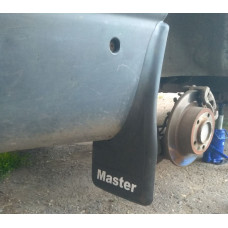 Премиум модельные брызговики с углублением (2 шт, резина) для Renault Master 1998-2010 гг