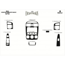 Накладки на панель приборов 2004-2006 (Sedan) Дерево для Kia Cerato 1